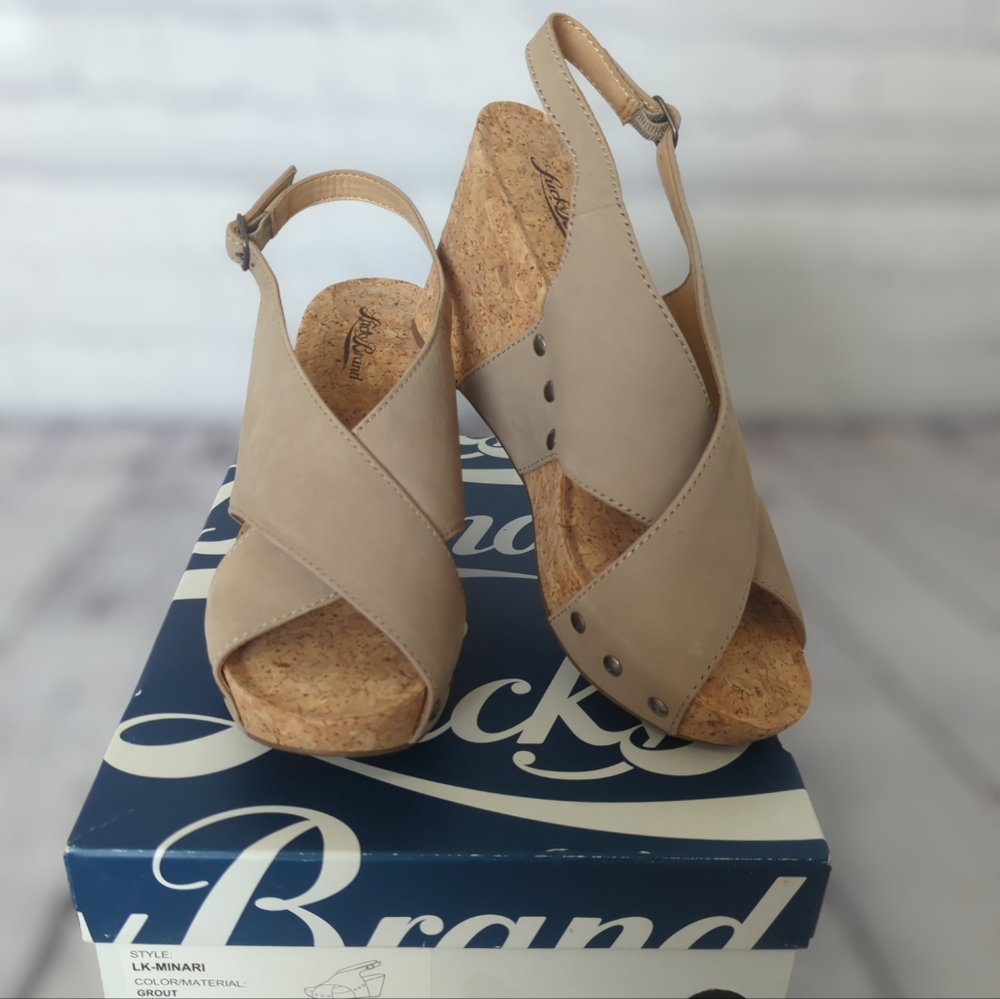 Lucky Brand Cork wedge (Minari) Sz 9